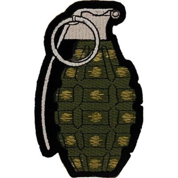 Eagle Emblems PM3102 Patch - Hand Grenade - 4 in.