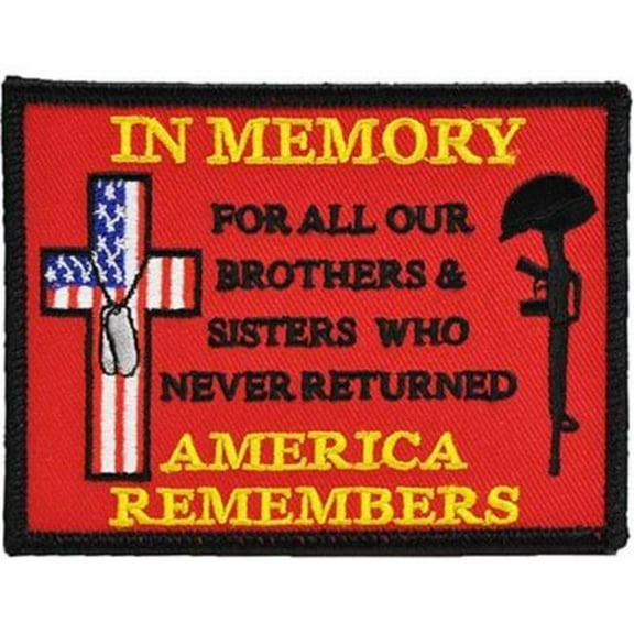 Eagle Emblems PM1699 Patch - In Memory, America Rememb - 4 x 3 in.