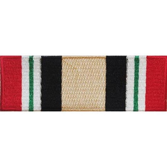 Eagle Emblems PM3189 Patch - Iraqi Freedom Ribbon - 4.25 x 1.5 in.