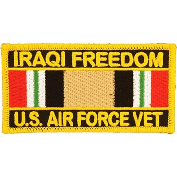 Eagle Emblems PM1151 Patch - Iraqi Freedom USAF - Service Ribbon - 4 x 2.13 in.