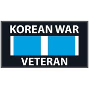 Eagle Emblems PM0271 Patch - Korea, Service, Ribbon Veteran - 4 x 2.13 in.