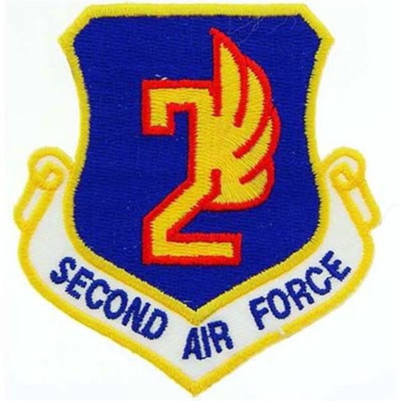 Eagle Emblems PM0902 Patch - USAF, 2nd, Shield - 3.63 in.