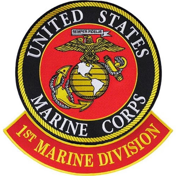 Eagle Emblems PM9028 Patch - USMC, 1st Division - 12 in.