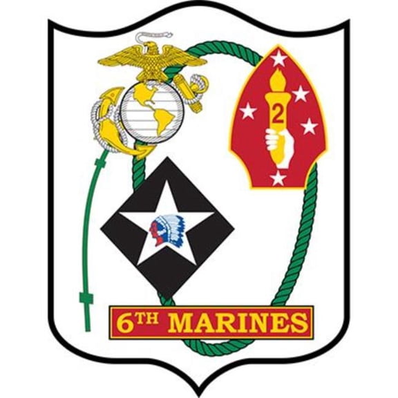 Eagle Emblems PM0573 Patch - USMC, 6th Marine Regiment - 3.75 in.
