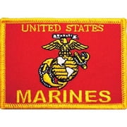 Eagle Emblems PM3830 Patch - USMC, Flag, Marines - 3.5 x 2.63 in.