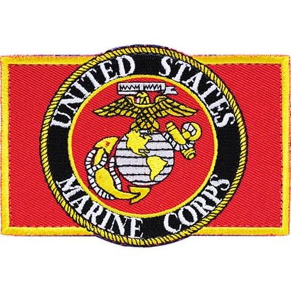 Eagle Emblems PM3831 Patch - USMC Logo, Rectangle - 3.5 x 2.5 in.
