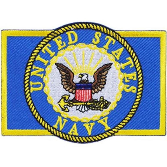 Eagle Emblems PM3803 Patch - USN Logo, Rectangle - 3.5 x 2.5 in.