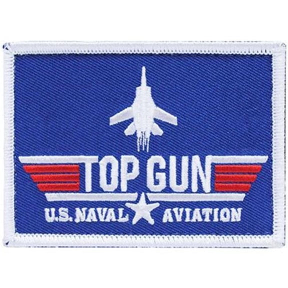 Eagle Emblems PM0038V Patch - USN, Top Gun Shield - Cloth Hook & Eye - 3.5 x 2.5 in.