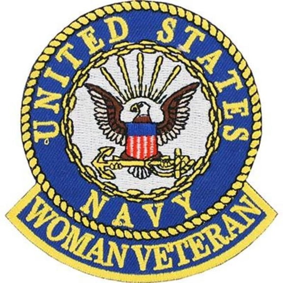 Eagle Emblems PM0975 Patch - USN Woman Veteran - 3.63 in.
