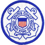 Eagle Emblems PM0247V Patch - United States Coast Guard, Logo 3V - Cloth Hook & Eye - 3.63 in.