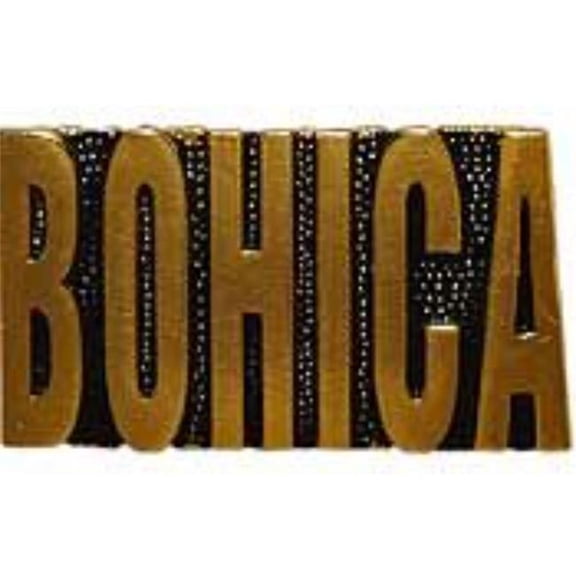 Eagle Emblems P12457 Pin - Script, Bohica - Bend Over - 1 in.