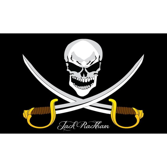 Eagle Emblems Pirate Flag with Grommets 3ft x 5ft