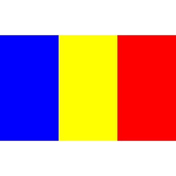 Eagle Emblems Romania Flag with Grommets 3ft x 5ft