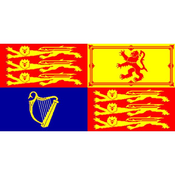 Eagle Emblems Royal Lion British Flag with Grommets 3ft x 5ft