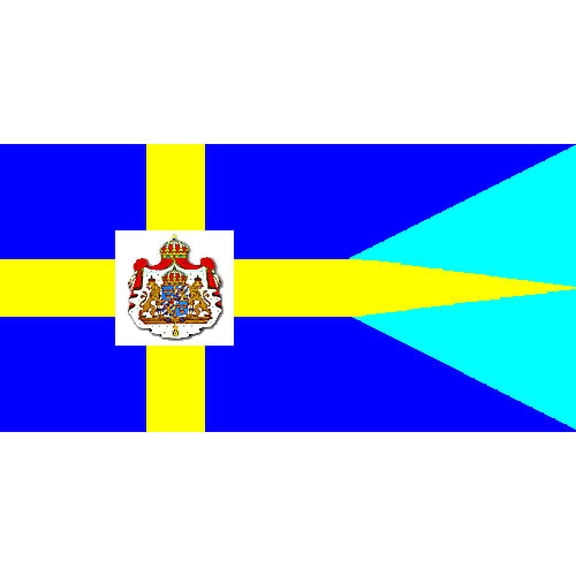 Eagle Emblems Royal Swedish Flag with Grommets 3ft x 5ft
