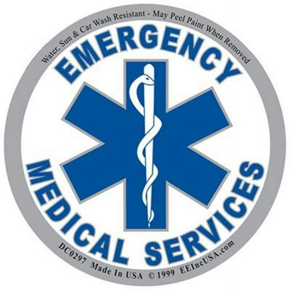Eagle Emblems DC0297 Sticker - EMS Logo - 3.5 in.