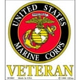 thumbnail image 1 of Eagle Emblems DC0065 Sticker - USMC Veteran - 3 x 4.25 in., 1 of 1