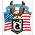 thumbnail image 1 of Eagle Emblems BM0330 Sticker - Wounded Warrior - Clear Vinyl - 3.5 x 4.13 in., 1 of 1