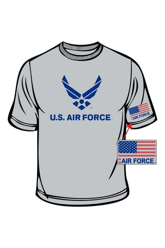 CS0415 T-Shirt - US Air Force RW&B, Heather