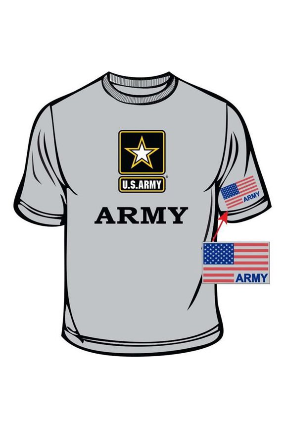 CS0115 T-Shirt - US Army RW&B, Heather