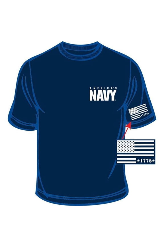 CS0300 T-Shirt - US Navy 1775, Dark Blue