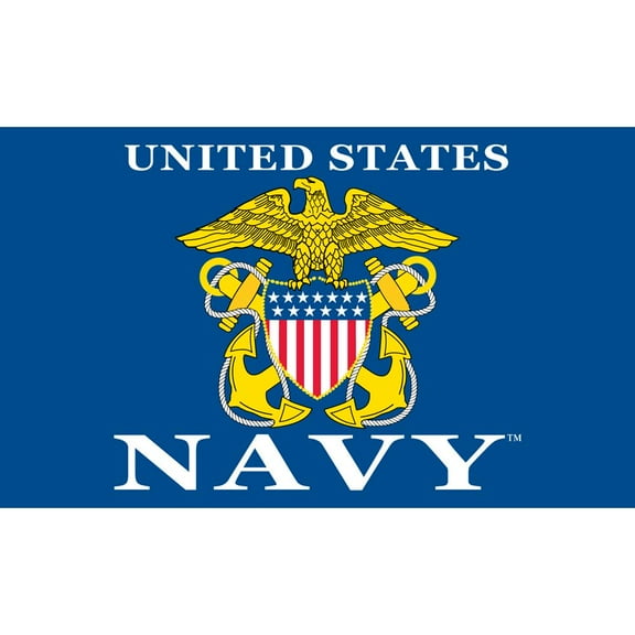 Eagle Emblems United States Navy Flag with Grommets 3ft x 5ft