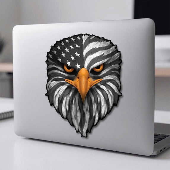 Eagle Eye Decal, Reflective American Flag Sticker, Durable Waterproof Vinyl Decor, High-Visibility Safety Sticker for Home, Office, Vehicles and Patriotic Accessory, Easter Wall Art, 1pc