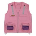 thumbnail image 1 of Eagle Eye Explorer Kids Cargo Vest for Boys and Girls with Reflective Safety Straps. 100% Cotton. Size: M/L Color: Pink, 1 of 3
