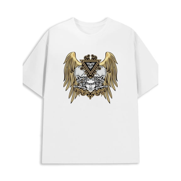 Eagle Eye T-Shirt for men 180G 100% Cotton white Unique Design Unisex Shirt Graphic tshirts Fashion Unisex Shirt Short Sleeve tshirts Vintage Unisex Shirt Printed tshirts
