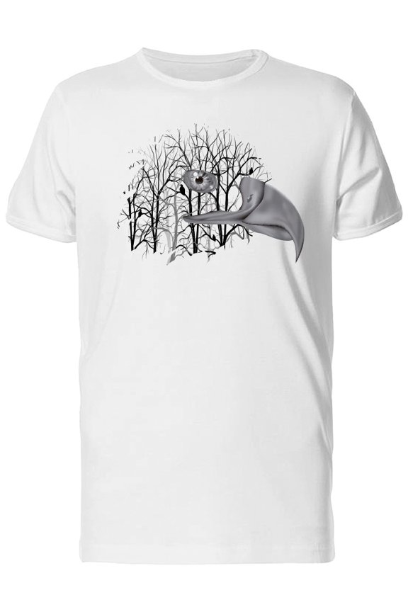 Eagle Face And Forest Trees Tee Men's -Image by Shutterstock