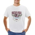 thumbnail image 1 of Eagle Face Design Rock And Roll Artwork Men’s T-Shirt 100% Cotton Casual Short Sleeve Tops Gift Tee White XS, 1 of 2