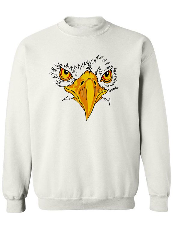 Eagle Face Drawing Sweatshirt Men -Image by Shutterstock, Male XX-Large