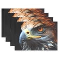 thumbnail image 1 of Eagle Face Front 12×18 inch Placemats Heat Resistant Washable Foldable Rectangular Placemats Set Decoration Indoor Outdoor for Kitchen Dining Table 4PCs, 1 of 8