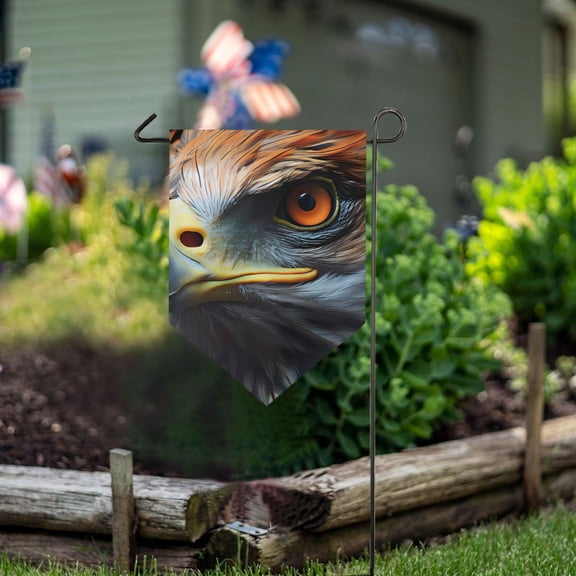 Eagle Face Front Garden Flag 18" x 12.5" Double Sided Yard Lawn Outdoor Decor Small Yard Flags