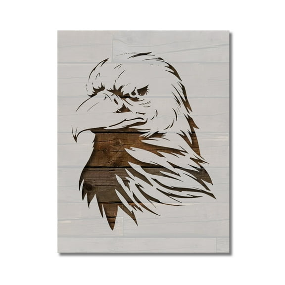Eagle Falcon Head Stencil Template Reusable 8.5 x 11 Inches for Painting on Walls, Wood, Arts and Crafts by Stencilville