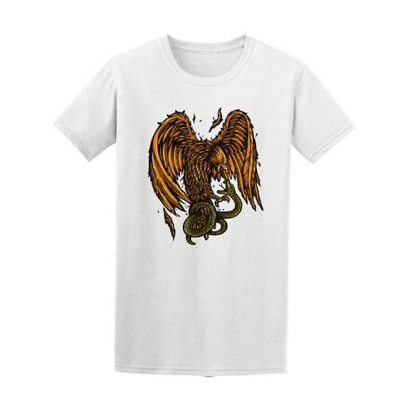 Eagle Fight With Snake T-Shirt Men -Image by Shutterstock, Male Large