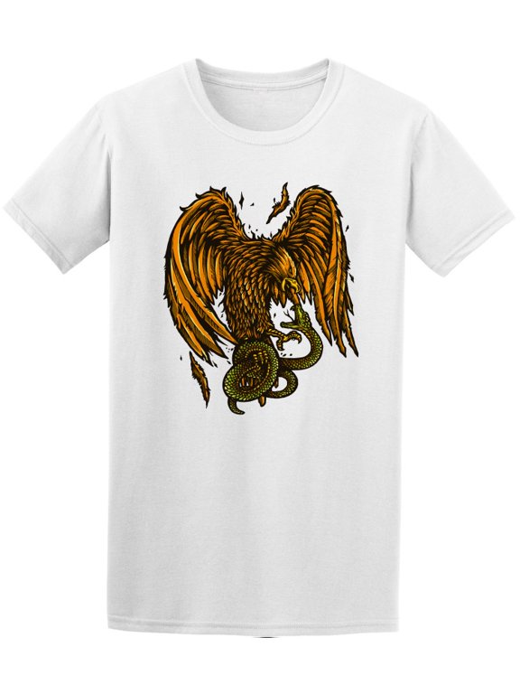 Eagle Fight With Snake T-Shirt Men -Image by Shutterstock, Male Large