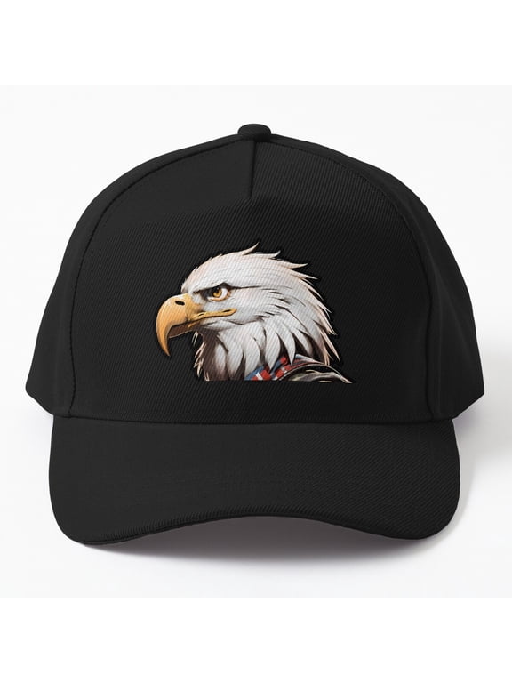 Eagle Fighter Pilot Baseball Cap, Fourth of July Memorial Aviation Tribute Design, Classic Hat