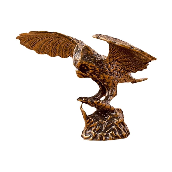Eagle Figurine Animal Statue Modern Collection Statue Crafts Copper Lucky Eagle Figurine for Home Tabletop Shelves 1Pcs Decor