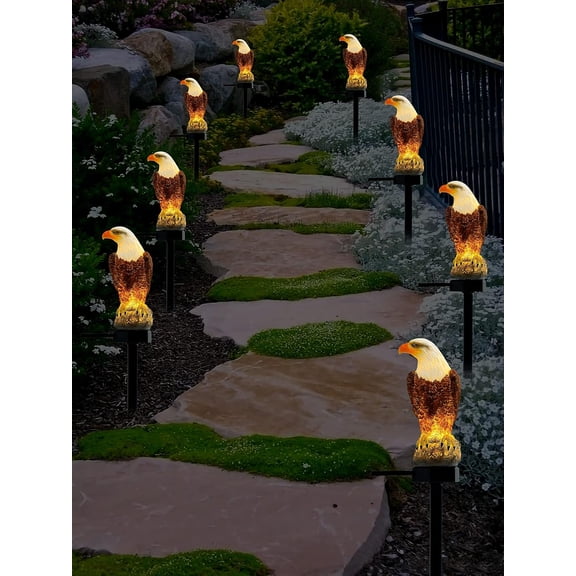 Eagle Figurine Garden Solar Stake Light Solar Eagle Lights Outdoor Decorative Bright Light Eagle Statue for Garden, Lawn, Patio, Yard Decoration.