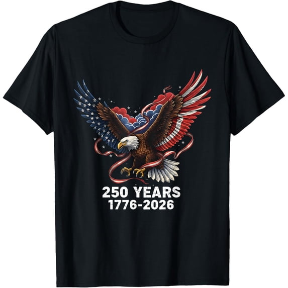Eagle Flag 250 Years 1776-2026 250th Birthday Mens T-Shirt