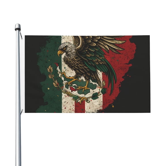 Eagle Flag Of Mexico Mexican Flags Flag 3X5 Ft Garden Yard House Flags Banner Sign Outdoor Indoor Party Home Garden Decoration