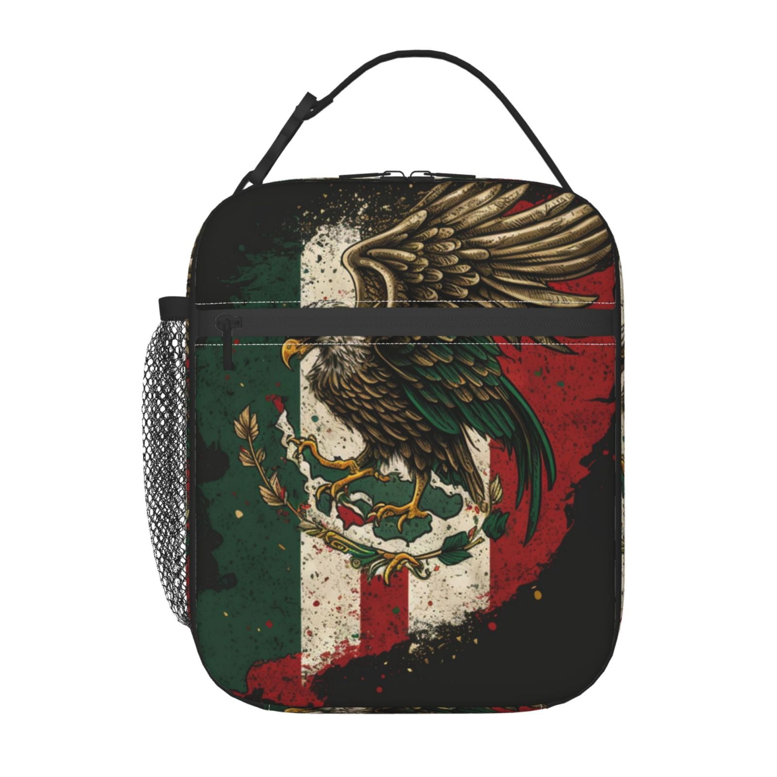 Eagle Flag Of Mexico Mexican Flags Lunch Box Bag Insulated Lunchbox Reusable Tote Thermal Cooler Portable for Women Men