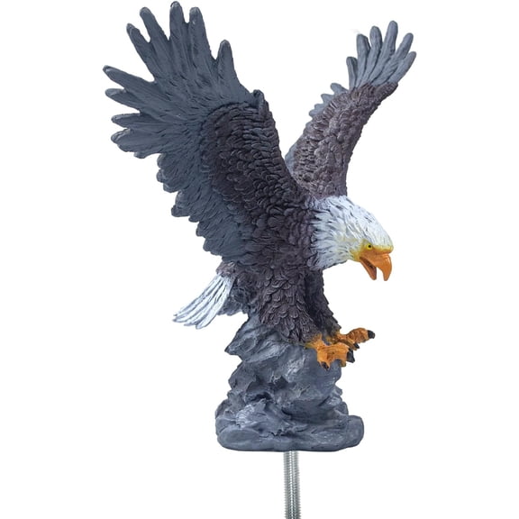 Eagle Flag Pole Topper, Eagle for Flagpole Topper, Durable Resin Construction, Flying & Hand-Painted Design, Decorative Bright Light Eagle for Showcasing Your Pride and Patriotism