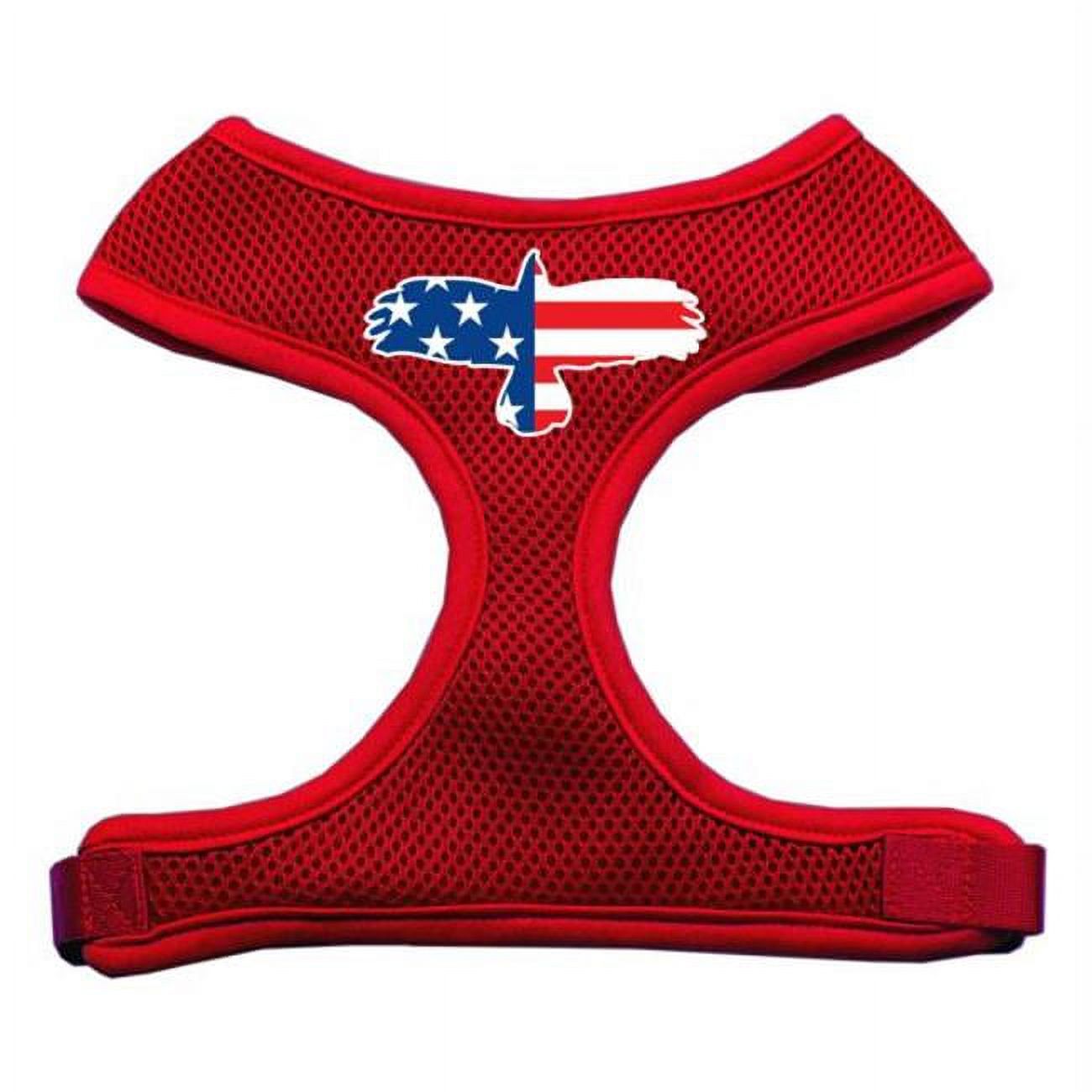 Eagle Flag Screen Print Soft Mesh Harness Red Large - image 1 of 9