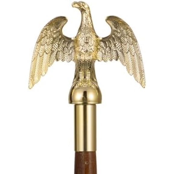 Eagle Flagpole Topper Metal Eagle Flag Pole Finial 6" Tall Top Head for 1 inch Diameter Flagpoles, 4.5-inch Wingspan Small Size Eagle Pole Toppers for Outdoor Indoor$$Garden & Patio