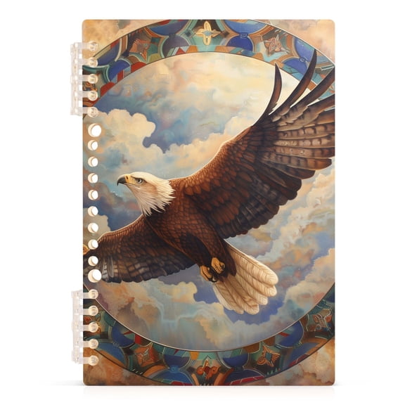 Eagle Fly in Sky Notebooks 1-subject Journal 60 Sheets A5 College Ruled Paper Detachable Ring 8.3"x5.7"