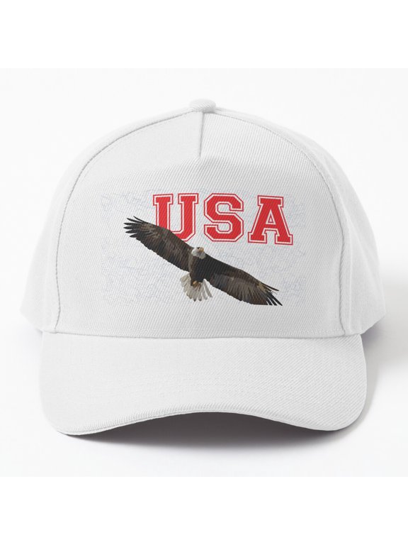 Eagle Flying USA Baseball Hat, American Bird Flight Graphic Design, Classic Everyday Cap