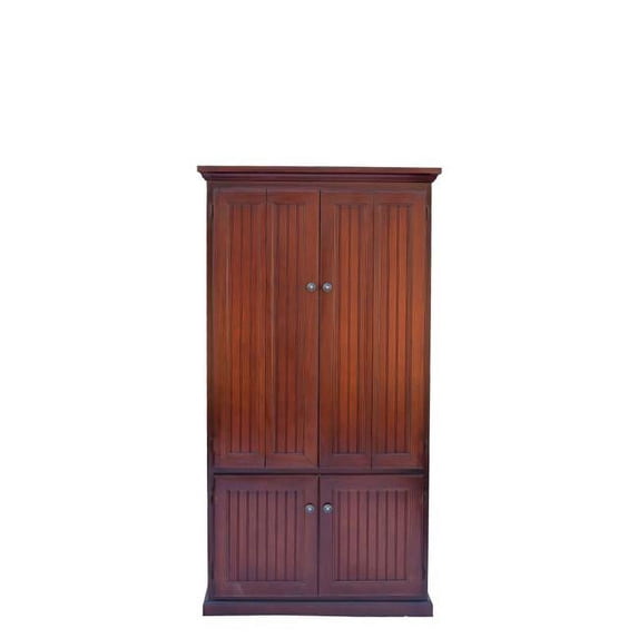 Eagle Furniture 72415BBSB 38 in. Coastal Computer Armoire Work Station, Smokey Blue
