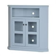 thumbnail image 1 of Eagle Furniture 72734WPGO Tall Coastal 41 in. Corner TV Console with 2 Bead Board Doors Doors, European Gold, 1 of 1